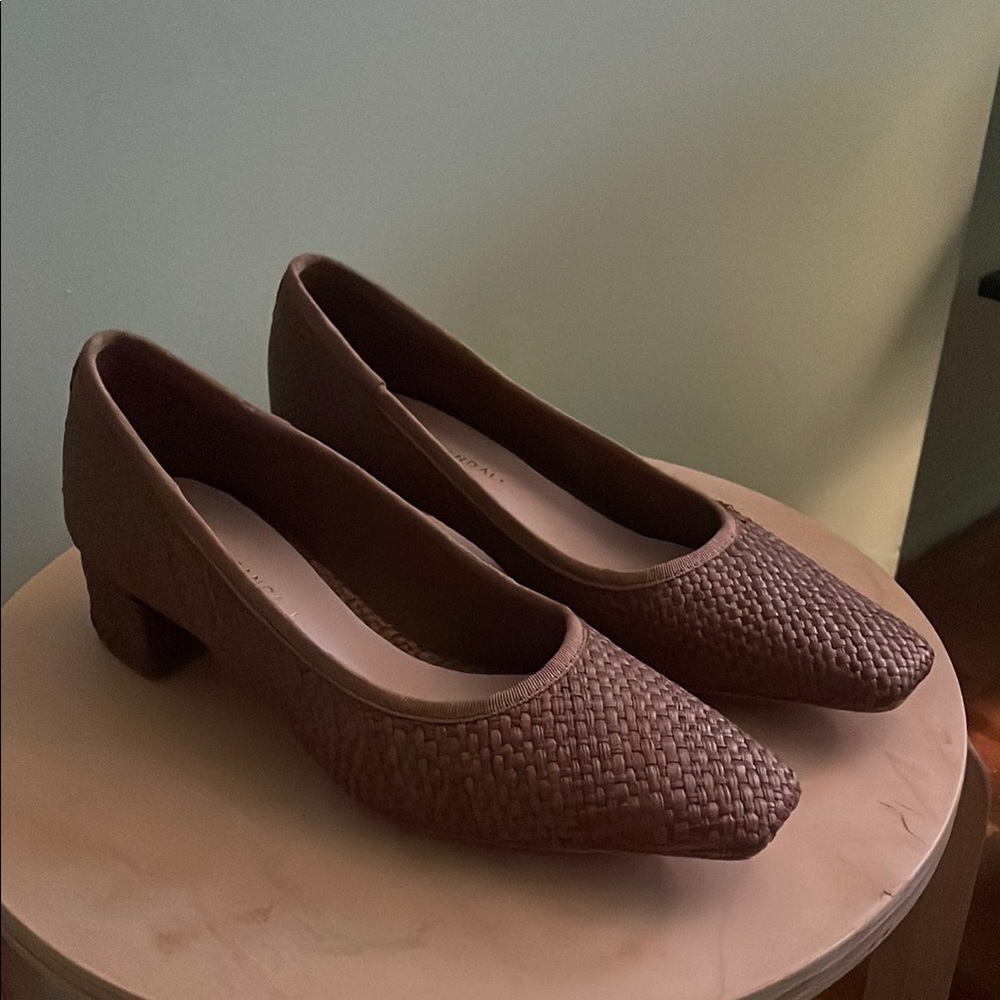 Loeffler Randall raffia pump